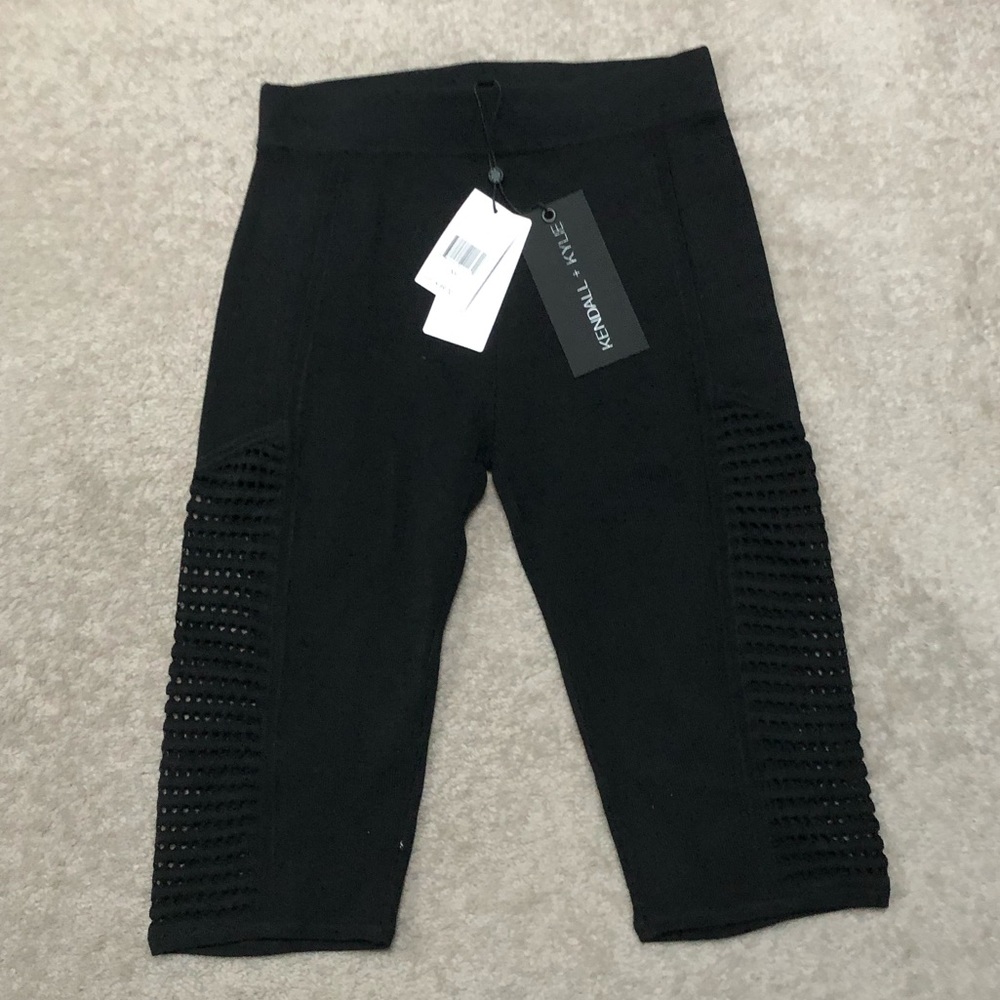 Kylie Biker shorts, black, Bermuda, mesh